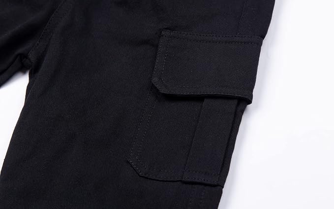 Mud Kingdom Boys Cargo Joggers Pant Elastic Waist with Hoop Pull On Outdoor Woven with Pockets