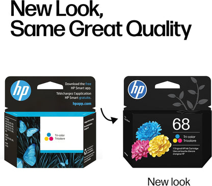 HP 68/308 Tri-Color Ink Cartridge | Works Envy 6100e, 6500e Series | Eligible for Instant Ink | 7FP20TN | (Not in Original Packaging)