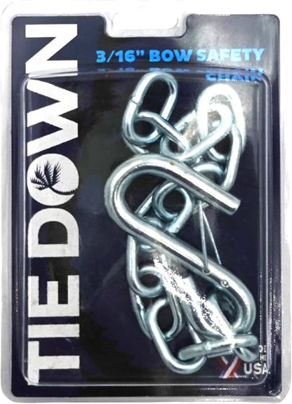 Tie Down Trailer Safety Chains with Hooks - Boat Safety Kit - 15" Towing Chain