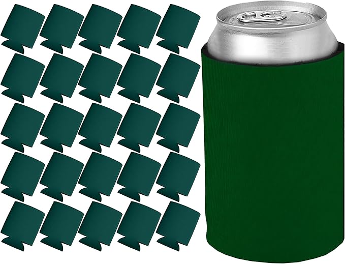 Kan-Tastic 25 units Cooler and can holder Green Soft and flexible foam that keeps beer, soda, water fresh and fresh Ideal for custom designs for
