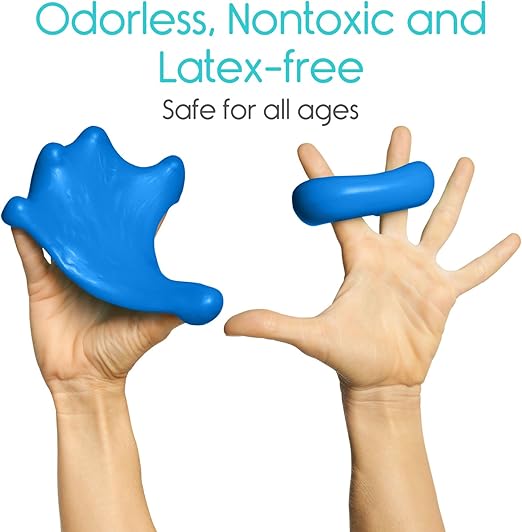 Vive Therapy Putty For Adults, For Hand Therapy (2 Pack) - Occupational Sensory Stress Relief Tools - for Physical Exercise, Finger Pain, Grip Strength, Rehab, Arthritis, Forearms, Fidgeting, Motor Skills
