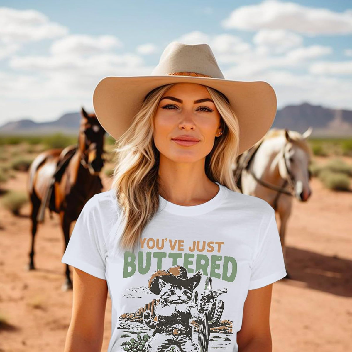 Western Cat Shirts for Women Funny Vintage Cowgirl Shirt Rodeo Cowboy Graphic Tees Country Concert Short Sleeve Tops