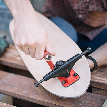 PATIKIL All-in-One Skate Tool, Multi-Function Portable Skateboard Tool T Tool Wrench with L-Type Cross Head Screwdriver