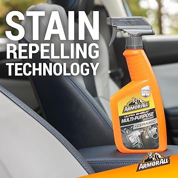 Armor All Ultra Shield Plus Ceramic Multi-Purpose Car Interior Cleaner 500ml Ceramic Formula and Stain Resistant Technology Keeps Your Car's Surfaces Clean Longer Optimal for Car Preparation