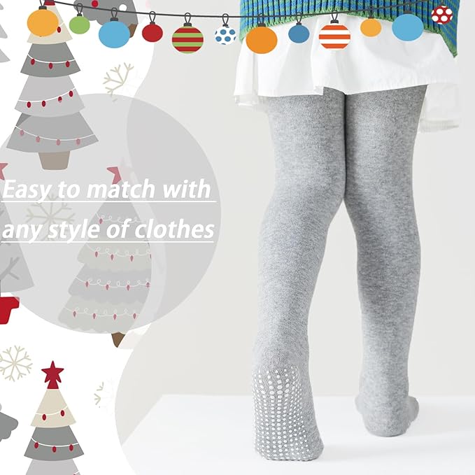 Baby Tights Non Slip Baby Girl Tights Seamless Cotton Pantyhose Toddler Stockings Winter Warm Leggings Non-Skid