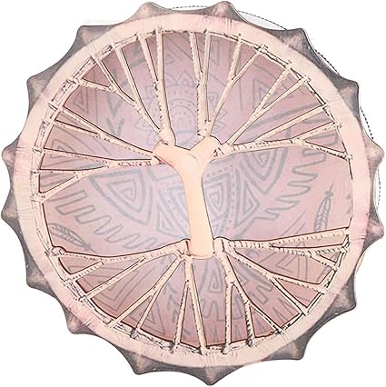 belupai 9.8in Shaman Drum with Drum Stick,Handmade Shaman Drum,Spiritual Instrument,Sound Healer Shaman Drum for Spiritual Music(2)