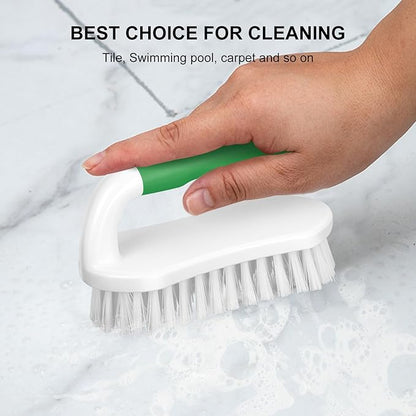 SetSail Scrub Brush, Heavy-Duty Scrub Brushes for Cleaning with Stiff Bristles Cleaning Brush for Shower, Bathroom, Carpet, Kitchen and Bathtub Scrubber - 2 Pack Green