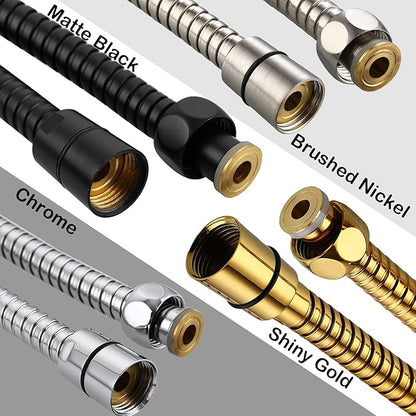 Stainless Steel Shower Hose - Extra Long Shower Head Hose Attachment, Kink-Free Extension with Brass Insert and Nut (79", Brushed Nickel)