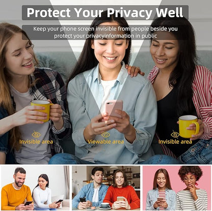 EGKimBa Privacy Screen Protector: Compatible with iPhone 16e, 14, 13 and 13 Pro 6.1 inch, blue light tempered glass, colorful, galvanized, anti-spy, anti-blue light