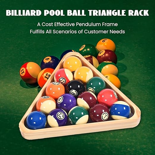 flexman Pool Ball Rack, Wooden Billiard Ball Rack, Pool Table Ball Holder Positioning Rack, Sports Supplies Accessories for for Snooker or Pool