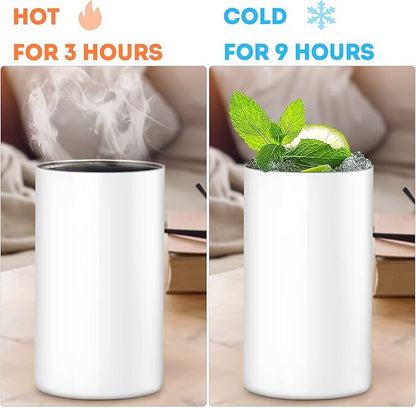Sublimation Sippy Cup Blank with Handle, 12oz Stainless Steel Sippy Cups, Kids Cups with Straws and Lids Spill Proof Double Wall Vacuum Cup for Children