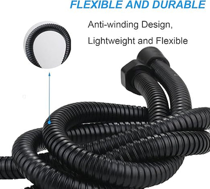 79" Matte Black Shower Hose Replacement Stainless Steel Shower Head Hose,Flexible and Durable Shower Hose Extension for Bathing Cleaning