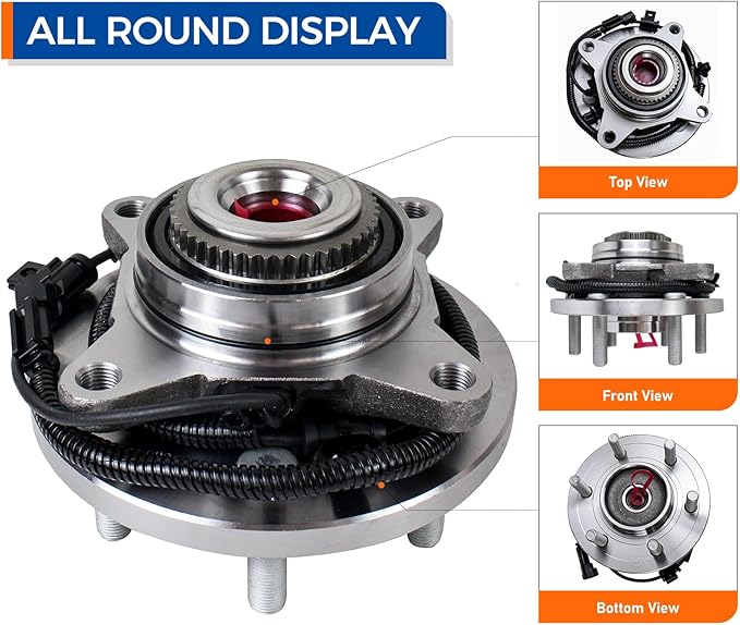 PAROD Front 515169 4WD Wheel Hub and Bearing Assembly Compatible with 2015 2016 2017 Ford F-150 6 Lugs wABS