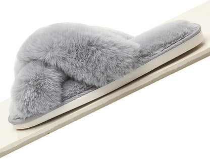 Plush crossover slippers for winter(Pink)