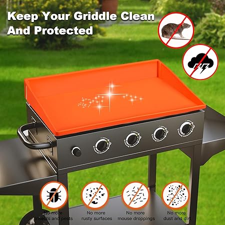 NancyL Griddle Mat Silicone Protective Cover, Full-Edge 28" Grill Cover Blackstone Accessories for Blackstone 28 Inch Griddle, Heavy Duty Food Grade BBQ Grill
