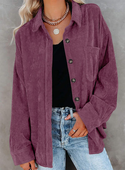 ZOLUCKY Womens Shackets Jacket Plus Size Long Sleeve Button Down Shirts Blouses Tops
