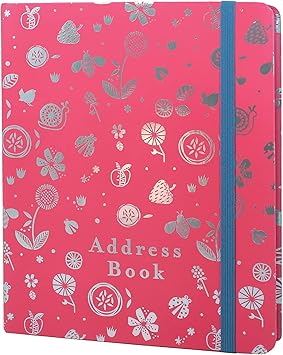Boxclever Press Large Address Book. Address Book with Alphabetical Tabs and 432 Spaces. Hardcover Address Books with Change of Address Labels, Birthday  Christmas Card Sections. 8.5 x 7.5ins