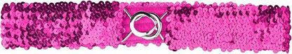 Allegra K Womens Plus Size Stretchy Skinny Waist Belts Shiny Sequins Decor Elastic Belts for Dresses
