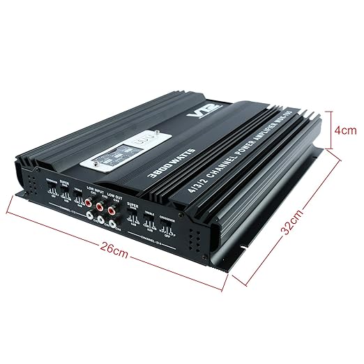 YaeCCC 4 Channel High Power Amplifier - Slim Stereo 4 Channel Car Audio Stereo Amplifier Amp 4Ohm