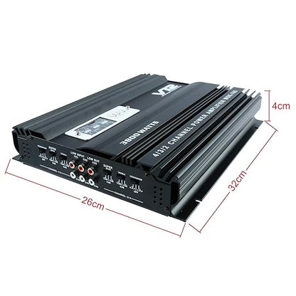 YaeCCC 4 Channel High Power Amplifier - Slim Stereo 4 Channel Car Audio Stereo Amplifier Amp 4Ohm