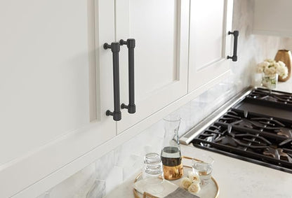 Amerock Faircrest 6-516 inch (160mm) Center-to-Center Matte Black Cabinet Pull, BP37465MB