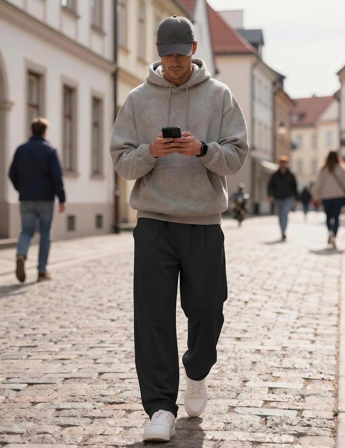 COOFANDY Mens Casual Sweatpants Open Bottom Lounge Pants Lightweight Baggy Workout Yoga Track Pants.