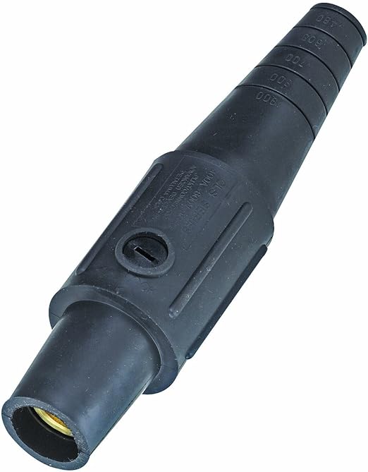 Marinco CLS40FB-A CLS Cam Type Series 16 Inline  Single Pin Connectors  Female Plug Pin  600 Volt, 20-40 AWG  Black (A)