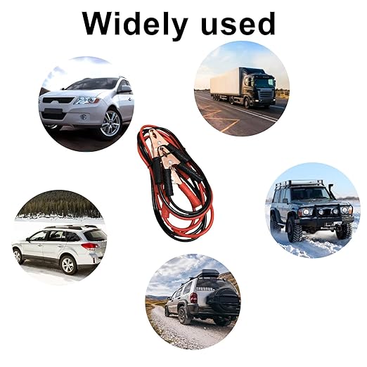500w Automotive Booster Jump Start Cables - Auto Booster Leads, Battery Jump Wires  Good Insulation Heavy-Duty Car Cables, Long Jumper Cables, Flexible Booster Cables for Trucks Vehicles Suvs