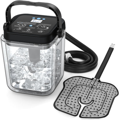 Rechargeable Ice Therapy Machine for Knee After Surgery - 6.2L Programmable Cold Therapy Machine for Knee Replacement Recovery Post Surgery, Leak-Proof Design & 4.5H Batter