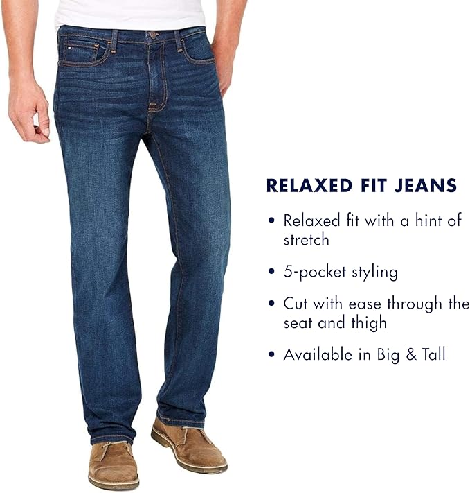 Tommy Jeans Men's Denim Relaxed Fit Jeans in Rinse
