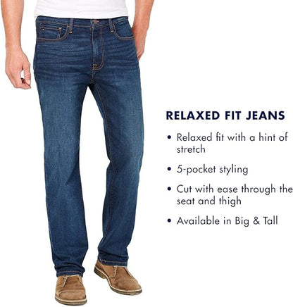 Tommy Jeans Men's Denim Relaxed Fit Jeans in Rinse