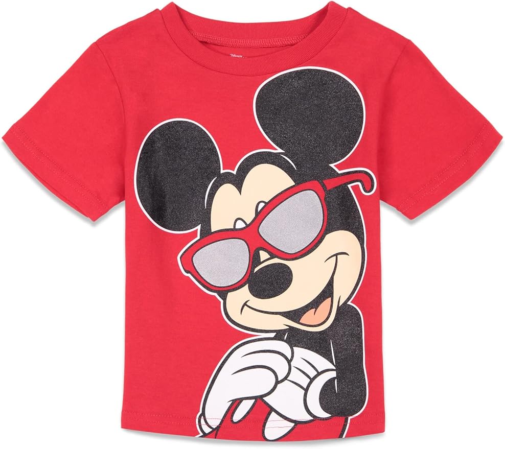 Disney Mickey Mouse July 4th T-Shirt and Shorts Outfit Set Infant to Big Kid Sizes (12 Months - 10-12)