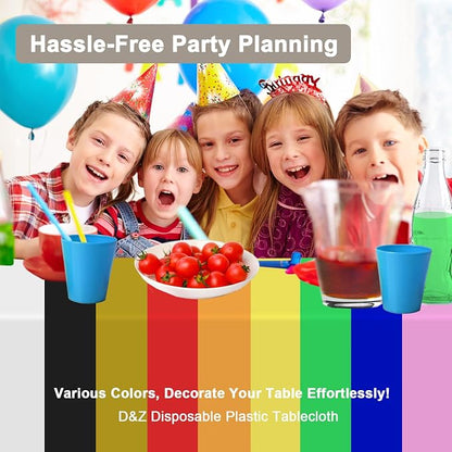 D&Z Plastic Table Cloth Disposable, 1 Green Round Tablecloth Individually Wrapped for Indoor&Outdoor, 84 Inch Table Cover for Party, Picnic, Birthday, Wedding & Dinner (1 Pack)