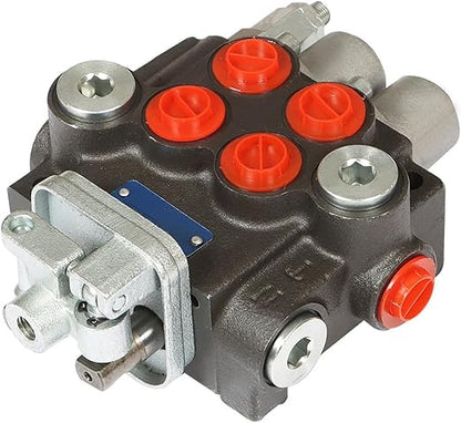ALL-CARB Hydraulic Valve 2 Spool Hydraulic Directional Control Valve 11GPM 3600PSI BSPP Double Acting for Tractors Loaders Tanks