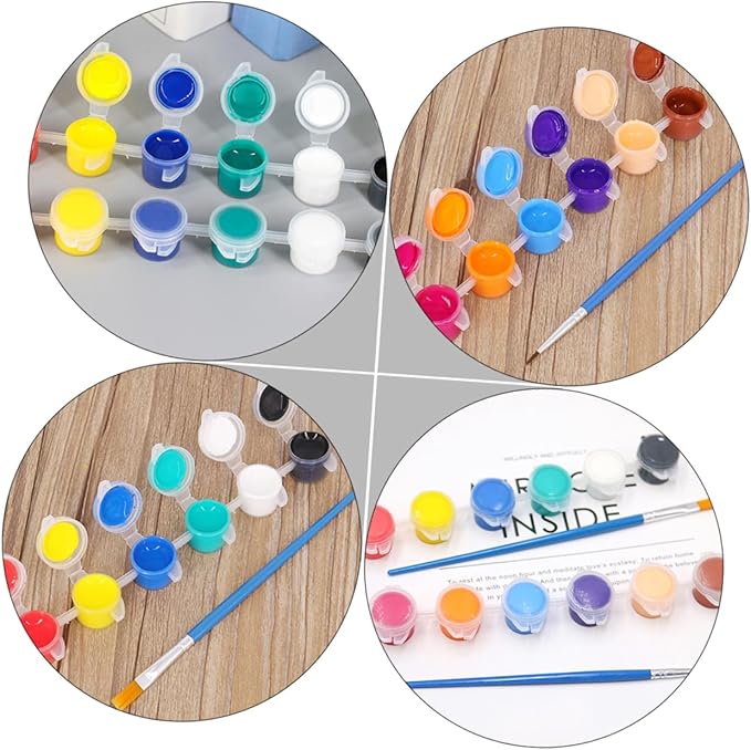Ml Pack Diy Pigment Acrylic Paint Set for Boys and Girls Graffiti Pigment Art Kit Sealed Bottles Easy to