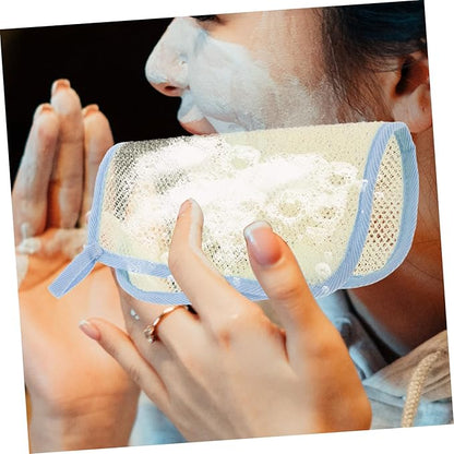SAFIGLE Skin Care Scrub Towel 4pcs Reusable Loofah Washcloths Exfoliating Wash Towel Soap Foaming Sheets