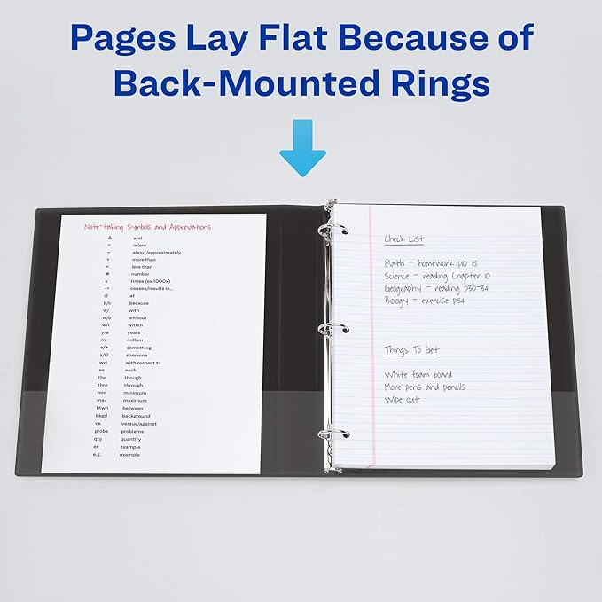 Avery Economy 3 Ring Binder, 1" Round Rings, 1 Red Binder (03310)