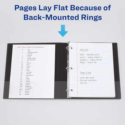 Avery Economy 3 Ring Binder, 1" Round Rings, 1 Red Binder (03310)