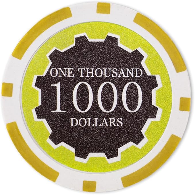 Eclipse 14-gram Poker Chips (25-pack - $1000) - Heavyweight Clay Composite