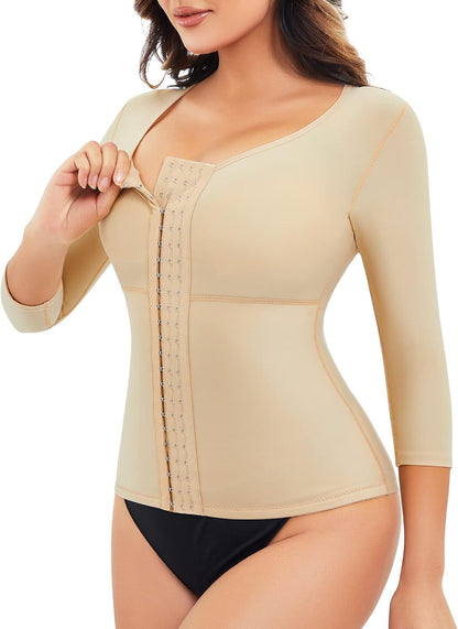 RDSIANE Waist Slimming Girdles Tummy Control Body Shaper Waist Trainer Bodysuit With Arms Compression For Post Surgery