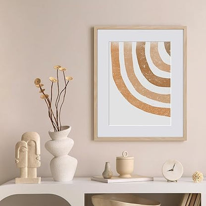 puthiac 16x20 Picture Frames for Wall - Minimalist 16x20 Oak Wood Frames, 16"x20" Picture Frame Wood, Natural Solid Wooden Picture Frames for Wall Art Photo and Prints(1 Pack, Beige)