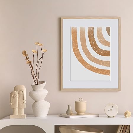 puthiac 16x20 Picture Frames for Wall - Minimalist 16x20 Oak Wood Frames, 16"x20" Picture Frame Wood, Natural Solid Wooden Picture Frames for Wall Art Photo and Prints(1 Pack, Beige)