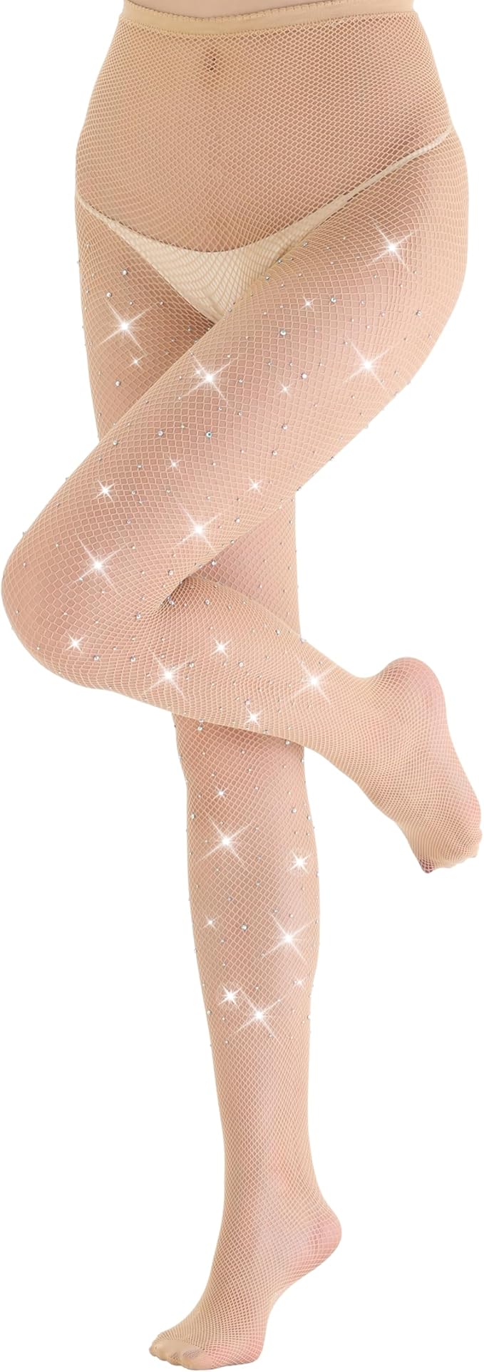 EVERSWE High Waist Fishnet Tights, Thigh High Suspender Stockings