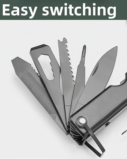 14-in-1 Multifunction Hatchet - Survival Camping Multi Tool with Hammer, Axe, Saw, and Bottle Opener, Compact Utility Tool for Outdoor Adventures