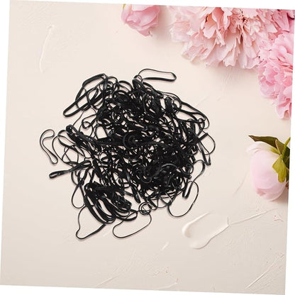 Durable Black Hair Ties for Women Secure Elastic Hair Bands for Salon Updos Perms and Everyday Styling Effortless Grip Ponytail Holders