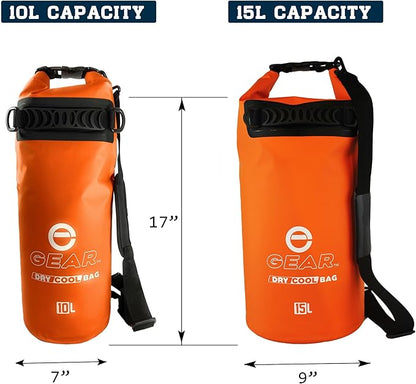 Floating Cooler Bag Roll Top Insulated Dry Backpack - Leak Proof, Collapsible, Waterproof Cooler with Padded Shoulder Strap - Perfect for Kayaking Fishing Beach Hiking -15L