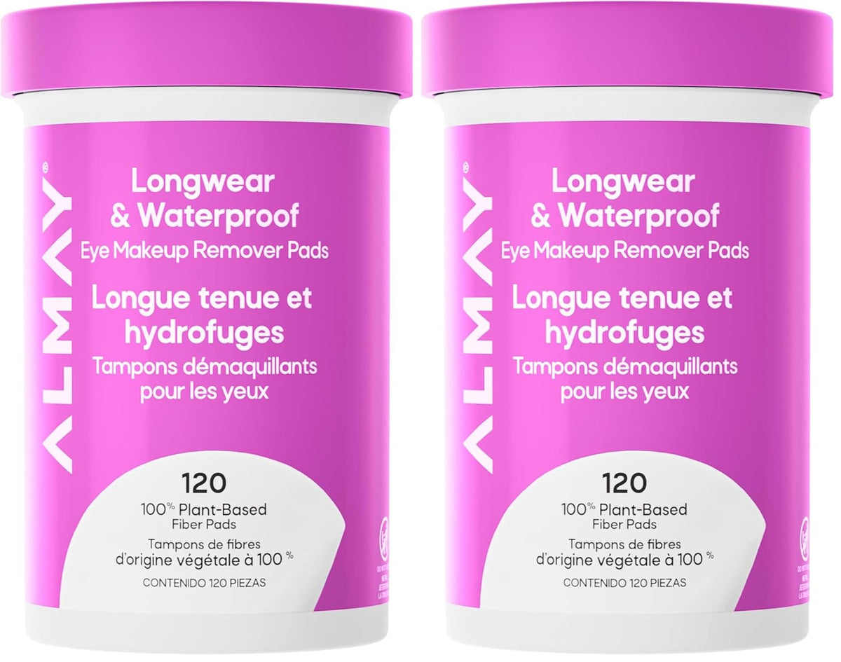 Almay Makeup Remover Pads, Longwear & Waterproof, Hypoallergenic, Fragrance-Free, Dermatologist & Ophthalmologist Tested (Packaging May Vary), 120 count (Pack of 1)