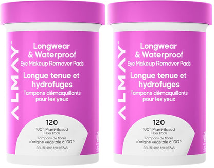 Almay Makeup Remover Pads, Longwear & Waterproof, Hypoallergenic, Fragrance-Free, Dermatologist & Ophthalmologist Tested (Packaging May Vary), 120 count (Pack of 1)