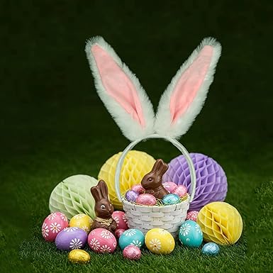 Bunny Ears Headbands Easter Furry Rabbit Ear Headband Halloween Party Prom Cosplay Bunny Costume Accessories Headwear