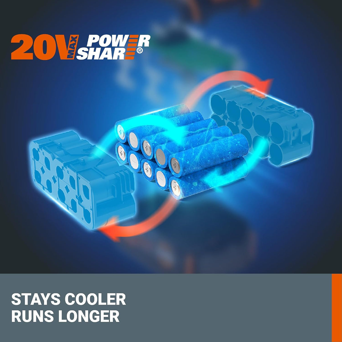 Battery PowerShare Lithium-ION 2.0 Ah 1 pc, WA3669